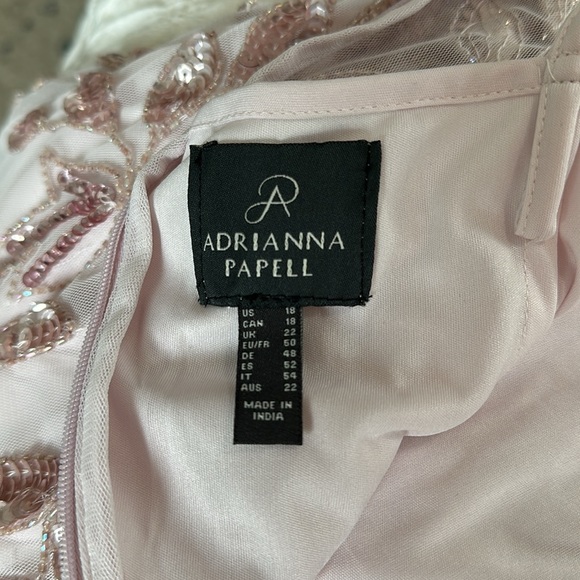 Adrianna Papell Godet Gown in Blush Pink - Size 18 - Picture 6 of 9